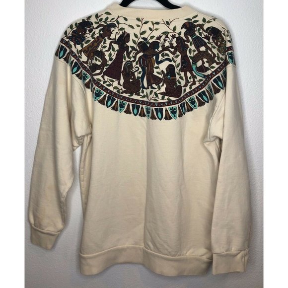 Mobaco Cottons VTG Sweatshirt Aztec Egyptian Print - Picture 4 of 7